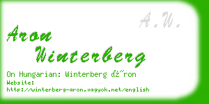 aron winterberg business card